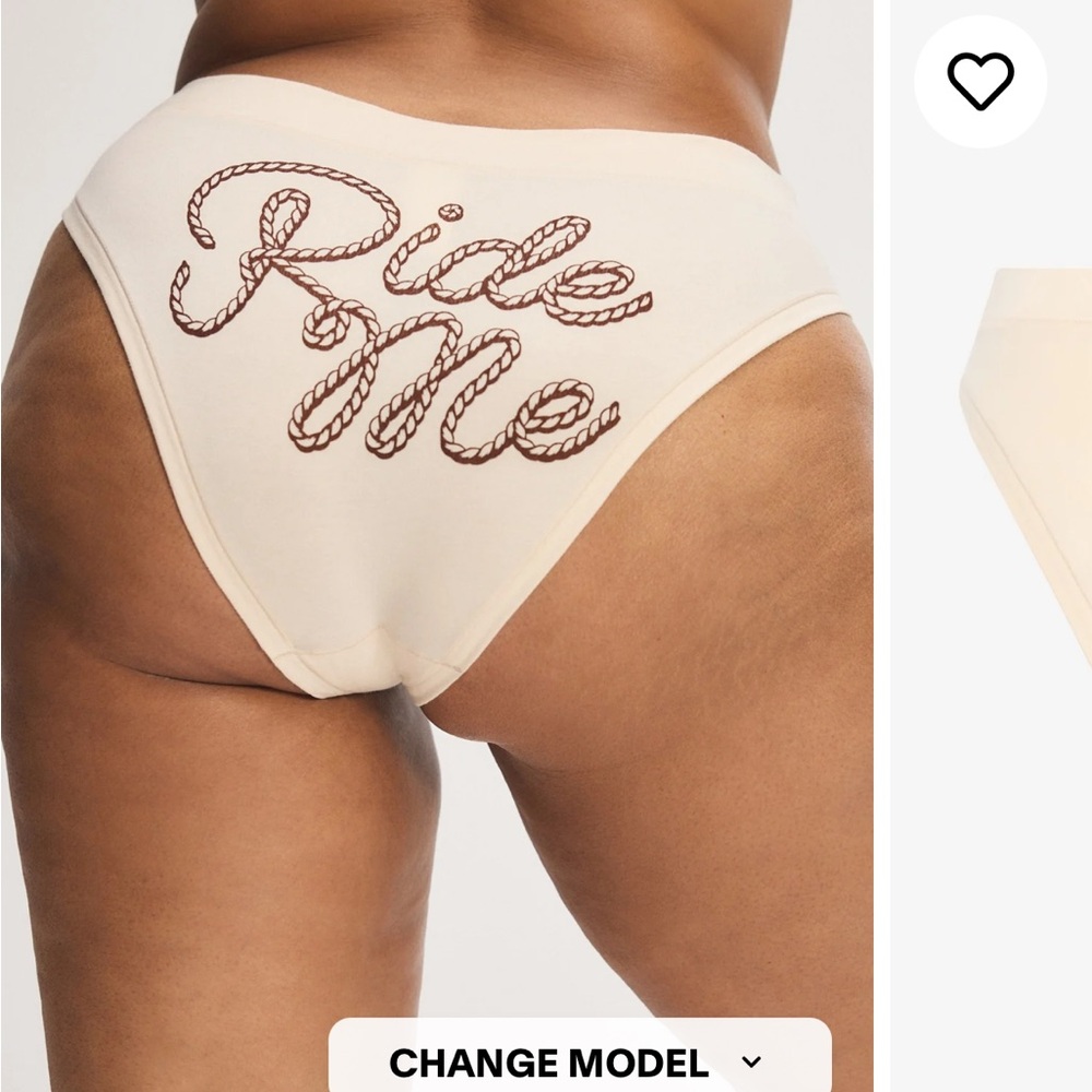 Savage X Fenty Cream “Ride Me” Panties